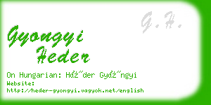 gyongyi heder business card